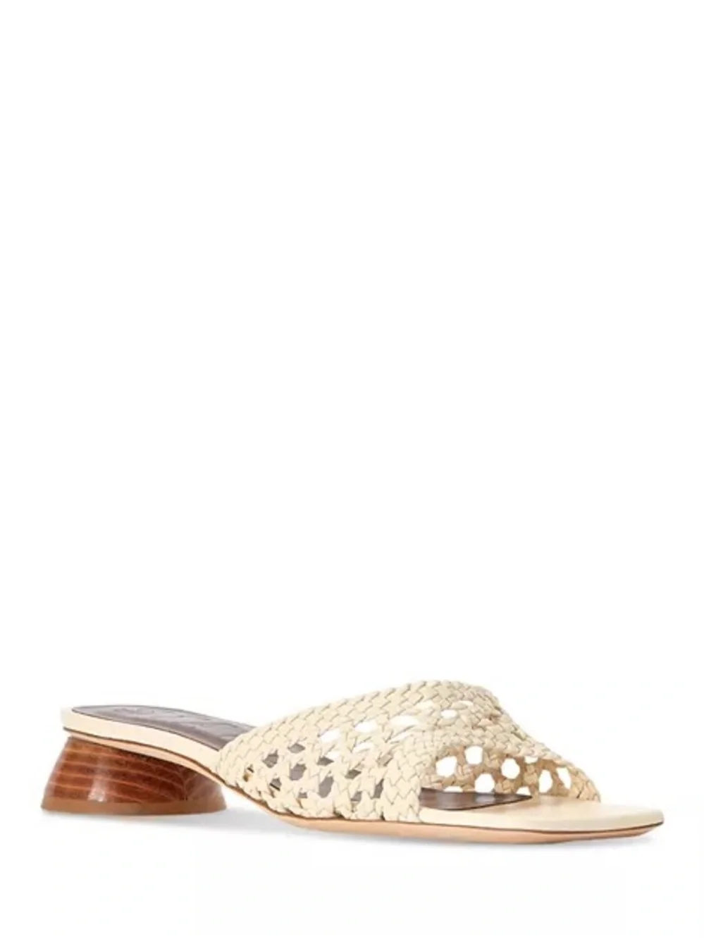 Staud Simone White Slip On Crochet Low Heel Sandal - Size 8.5/ 39
